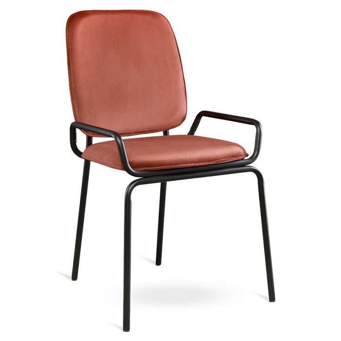 Стул ror, double frame, велюр, черный/темно-красный LATITUDE RORCH2FRBKVLRDRD