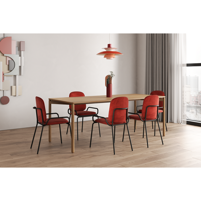 Стул ror, double frame, велюр, черный/темно-красный LATITUDE RORCH2FRBKVLRDRD