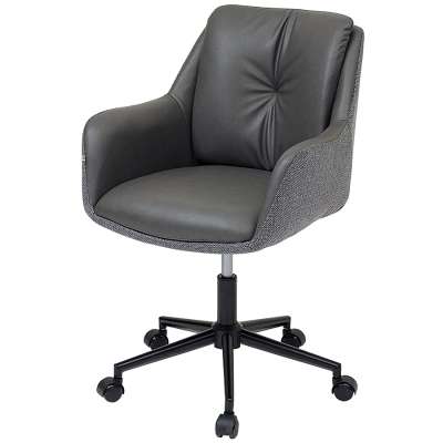 Стул на колесиках allar, экокожа, рогожка, серый Bergenson Bjorn BB0000705