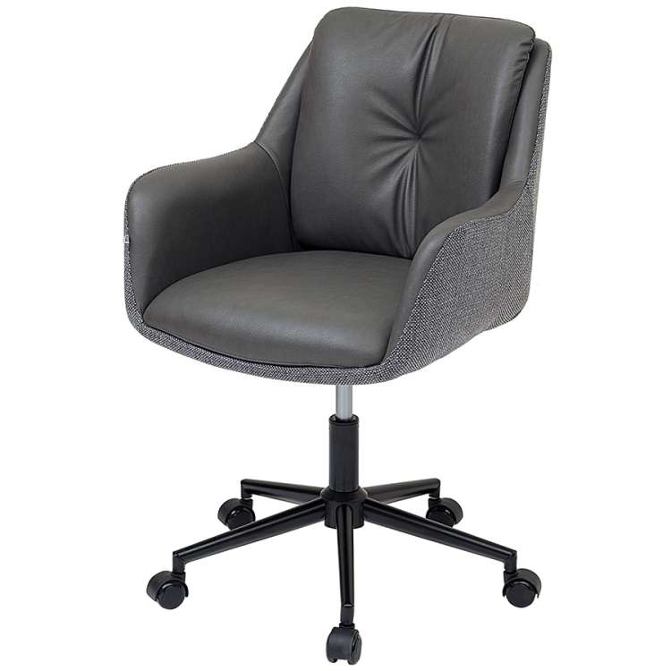 Стул на колесиках allar, экокожа, рогожка, серый Bergenson Bjorn BB0000705