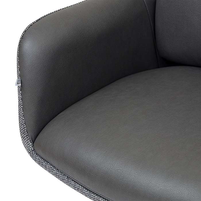 Стул на колесиках allar, экокожа, рогожка, серый Bergenson Bjorn BB0000705