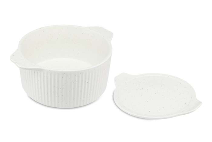 Кастрюля, 3 л, с крышкой, фарфор P, круглая, молочная, в крапинку, Speckle MAXWELL & WILLIAMS MW451-IA0329