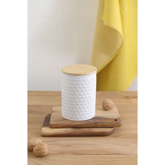 Банка для хранения керамическая Farah, 900 мл, белая LIBERTY JONES WNM_LJ_JRFRH_CR_WH_11