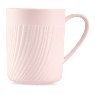 Кружка Decor de table Рассвет 380 мл, рельеф, фарфор, розовая