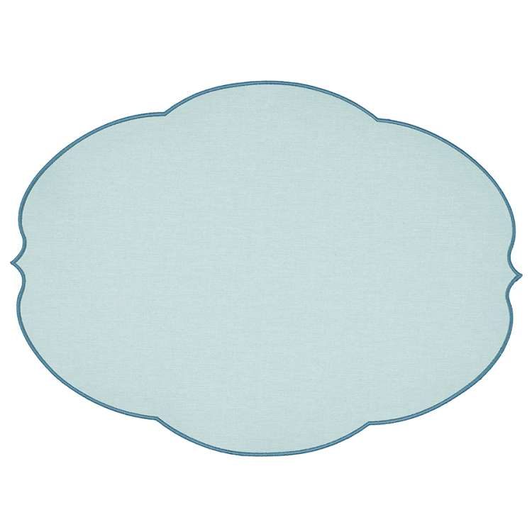Салфетка подстановочная овальная flowers, 48,8х36 см, голубая Guzzini 12790682