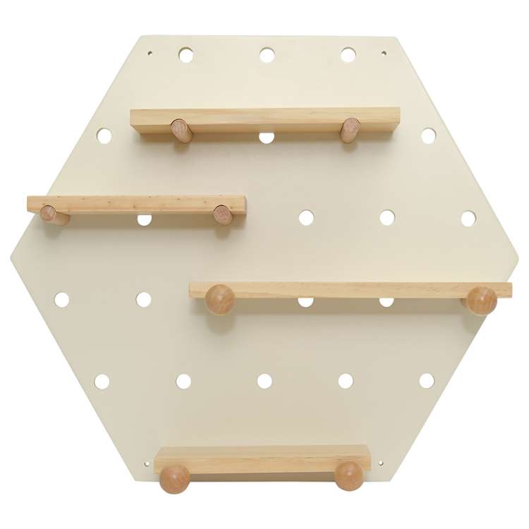 Полка настенная шестиугольная Shely, 43х50 см, белая BERG TL-BB-SFHG-WH-50