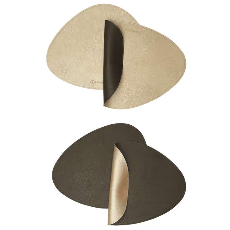 Набор из 4-х двухсторонних сервировочных салфеток drop, 33х41 см, коричневый/карамельный Liberty Jones LJ0000464