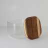 Банка для хранения квадратная glass acacia,1 л Smart Solutions SS0000345