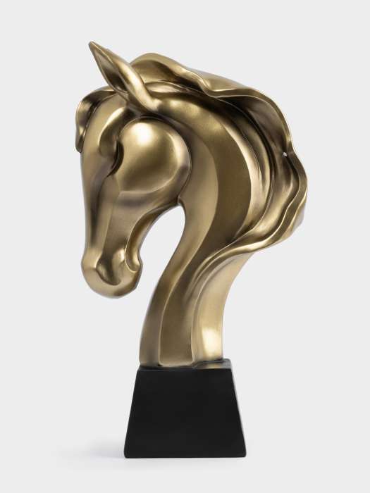 Статуэтка, 35 см, полирезин, бронзовая, Голова коня, Horse ANNA LAFARG ANLAF-HRS2704