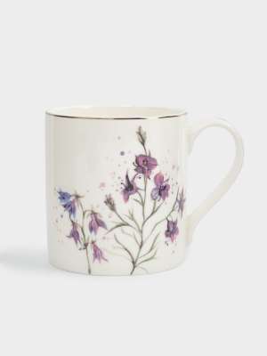 Кружка, 380 мл, фарфор F, белая, с золотистым кантом, Колокольчики, Giardino ANNA LAFARG ANLAF-TNG160525-2