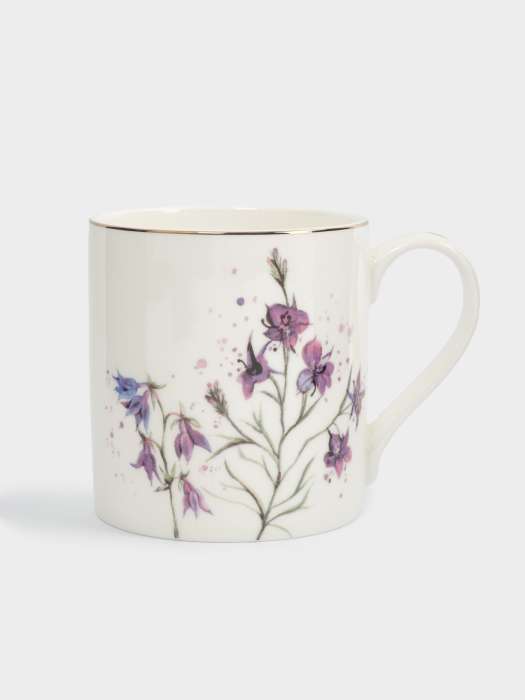 Кружка, 380 мл, фарфор F, белая, с золотистым кантом, Колокольчики, Giardino ANNA LAFARG ANLAF-TNG160525-2