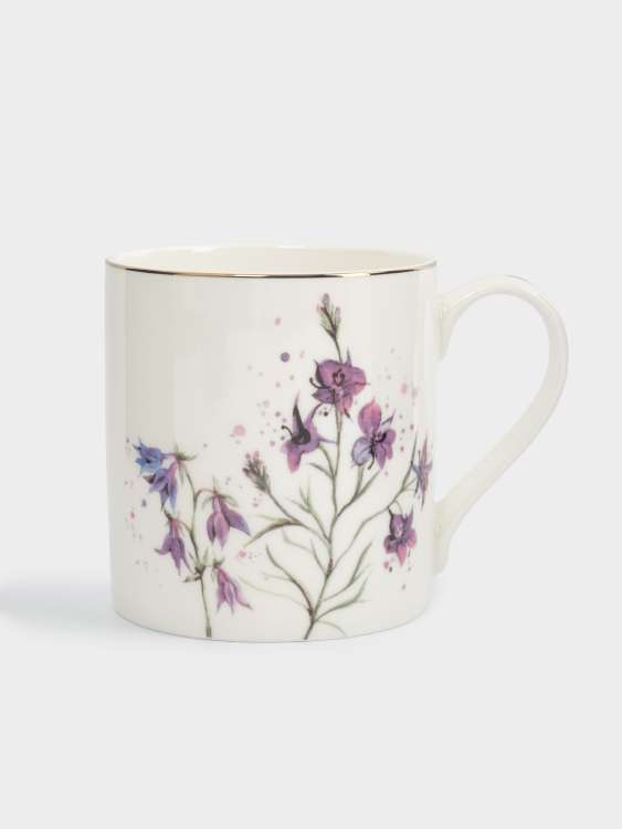 Кружка, 380 мл, фарфор F, белая, с золотистым кантом, Колокольчики, Giardino ANNA LAFARG ANLAF-TNG160525-2