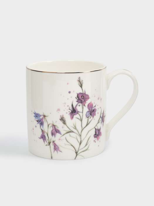 Кружка, 380 мл, фарфор F, белая, с золотистым кантом, Колокольчики, Giardino ANNA LAFARG ANLAF-TNG160525-2