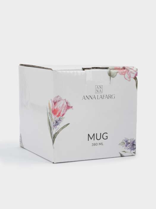 Кружка, 380 мл, фарфор F, белая, с золотистым кантом, Колокольчики, Giardino ANNA LAFARG ANLAF-TNG160525-2