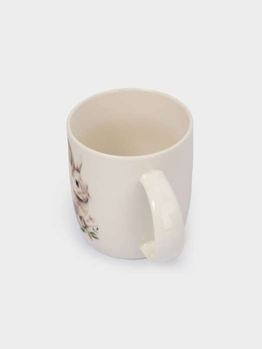 Кружка, 360 мл, фарфор N, белая, Кролик в цветах, Bunny ANNA LAFARG ANLAF-MJ25-08264