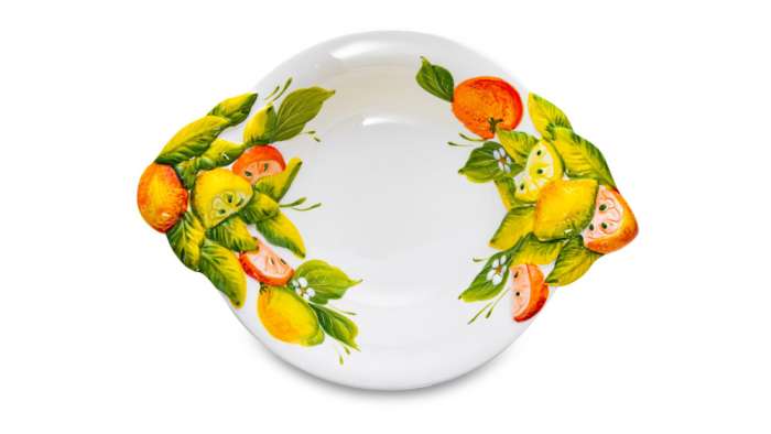 Салатник Лимоны и апельсины 21 см, керамика EDELWEISS EDW-380G