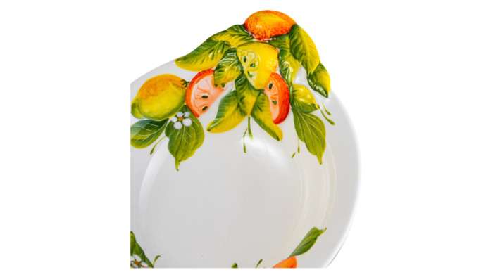 Салатник Лимоны и апельсины 21 см, керамика EDELWEISS EDW-380G