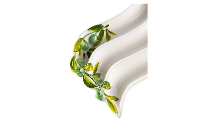 Менажница для оливок Оливки 19х14 см, керамика EDELWEISS EDW-0418V