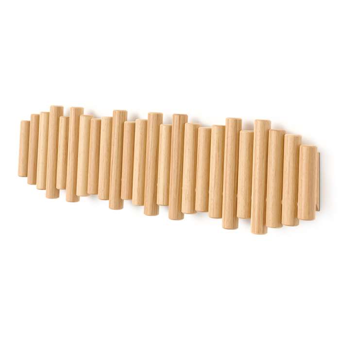 Вешалка настенная picket, 61 см, 8 крючков, натуральное дерево UMBRA 1023554-390