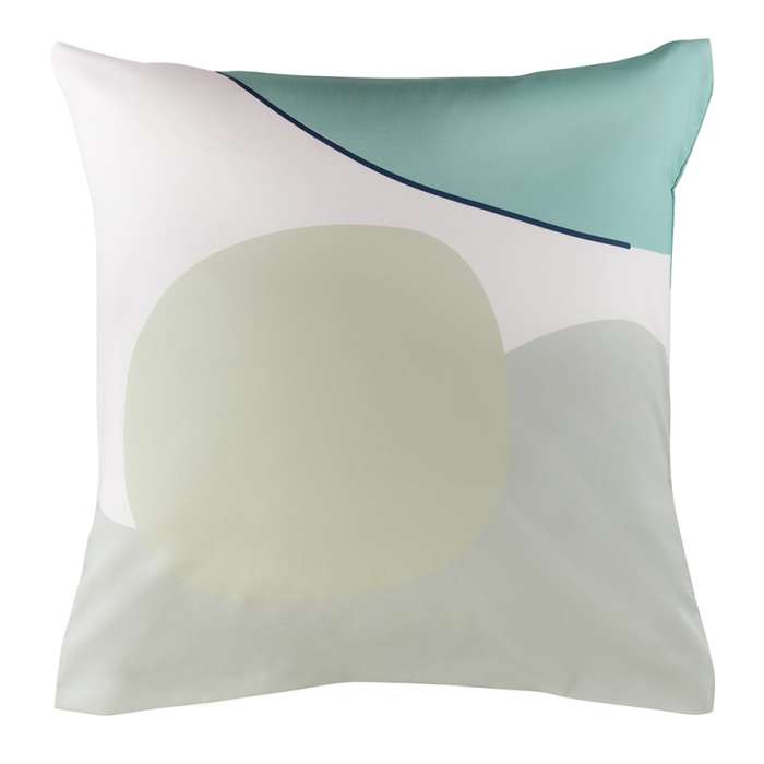 Набор из двух наволочек из сатина  мятного цвета с авторским принтом из коллекции Freak Fruit, 70х70 TKANO TK20-PC0035