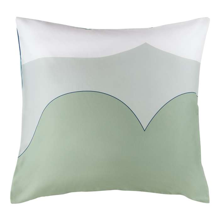 Набор из двух наволочек из сатина  мятного цвета с авторским принтом из коллекции Freak Fruit, 70х70 TKANO TK20-PC0035