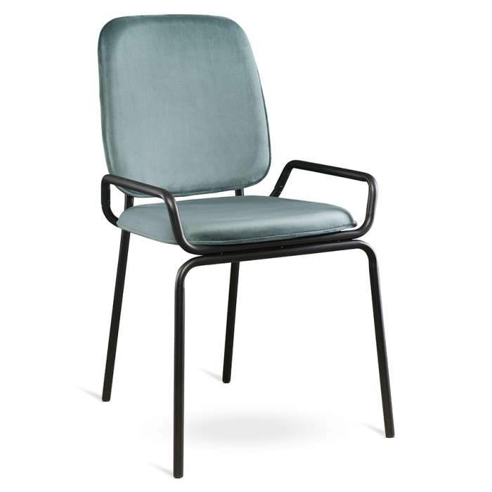 Стул ror, 2 frame, велюр, черный/зеленый LATITUDE RORCH2FRBKVLRGRN