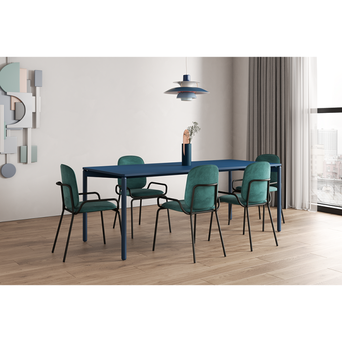 Стул ror, 2 frame, велюр, черный/зеленый LATITUDE RORCH2FRBKVLRGRN