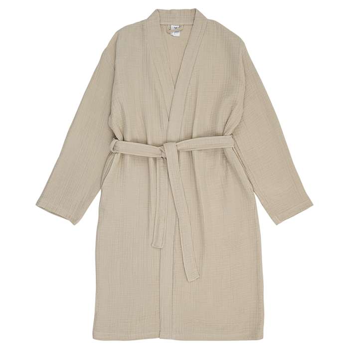 Халат из многослойного муслина бежевого цвета из коллекции essential, размер m Tkano TK23-BR0002