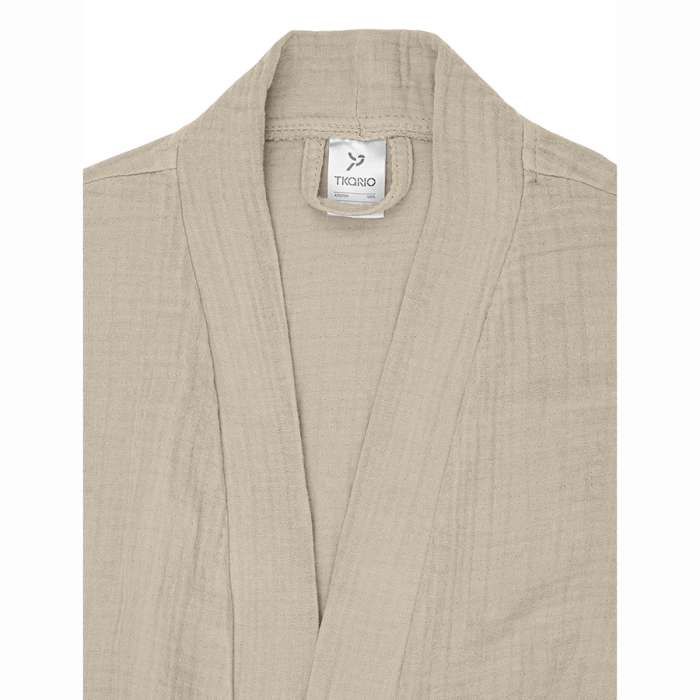 Халат из многослойного муслина бежевого цвета из коллекции essential, размер m Tkano TK23-BR0002