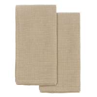 Набор из двух кухонных вафельных полотенец  бежевого цвета из коллекции essential, 50х70 см Tkano TK22-TT0006