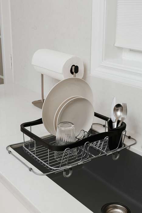 Сушилка для посуды sinkin, 28х14х47 см, черный, никель UMBRA 1004292-047