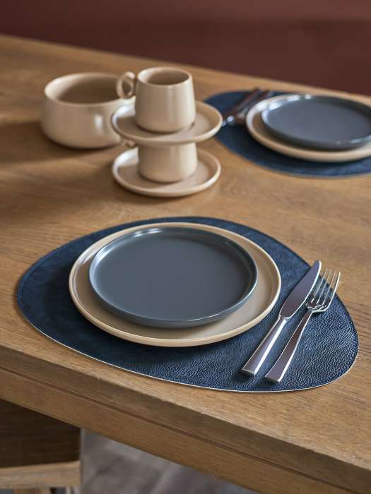 Набор из 4-х двухсторонних сервировочных салфеток drop, 33х41 см, синий/светло-серый Liberty Jones LJ0000468