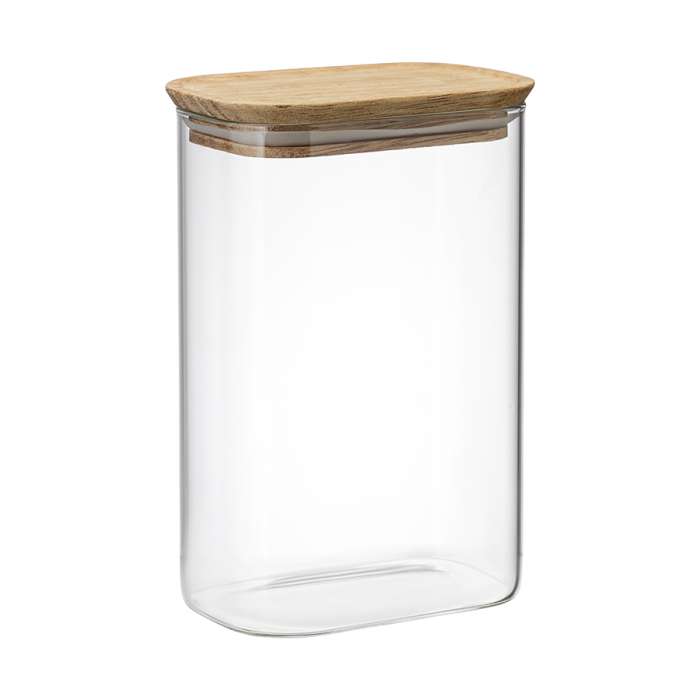 Банка для хранения прямоугольная glass acacia, 1,3 л Smart Solutions SS0000343