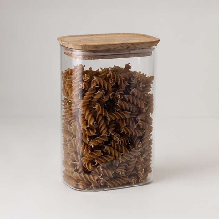 Банка для хранения прямоугольная glass acacia, 1,3 л Smart Solutions SS0000343