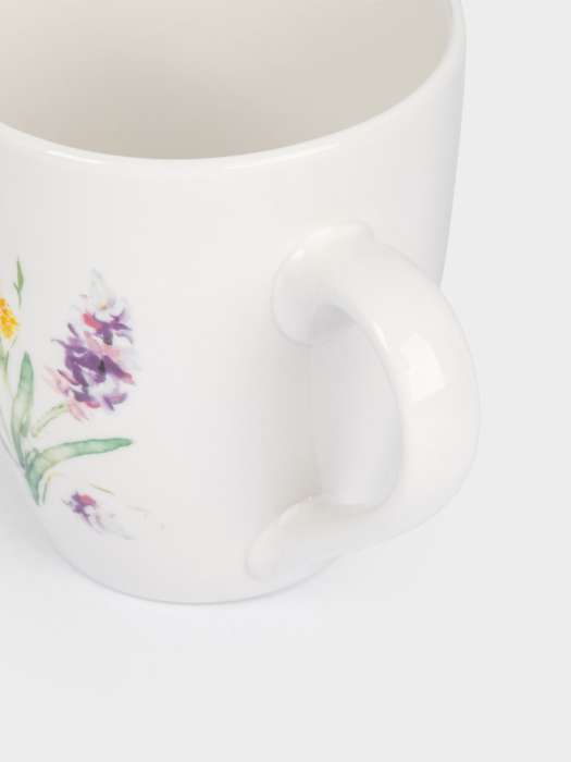 Кружка, 350 мл, 2 шт, фарфор P, белый, Акварельные цветы, Bouquet ANNA LAFARG ANLAF-MEIBO-200525-3