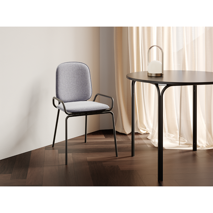 Стул ror, double frame, велюр, черный/серый LATITUDE RORCH2FRBKVLRGR