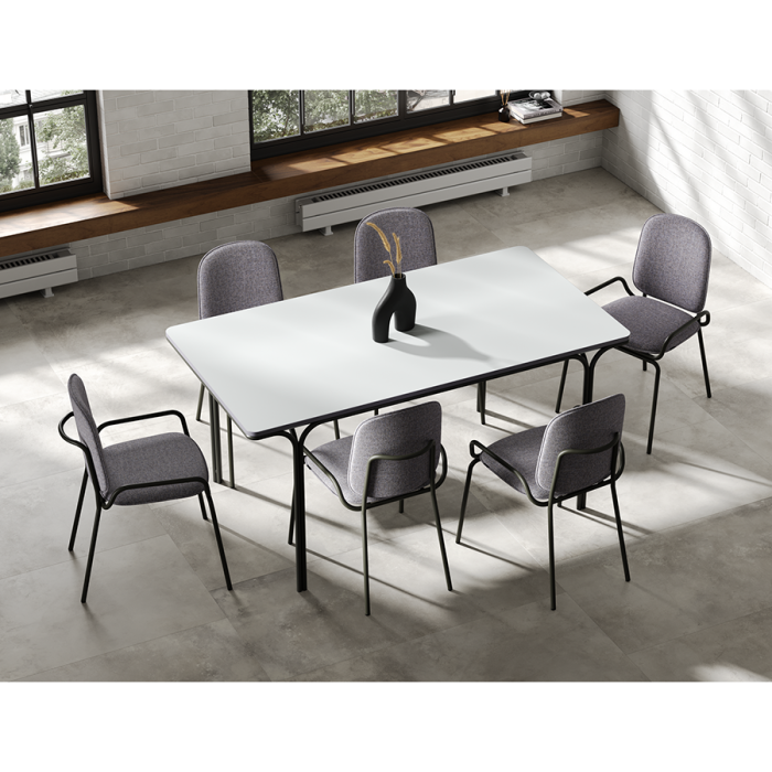 Стул ror, double frame, велюр, черный/серый LATITUDE RORCH2FRBKVLRGR