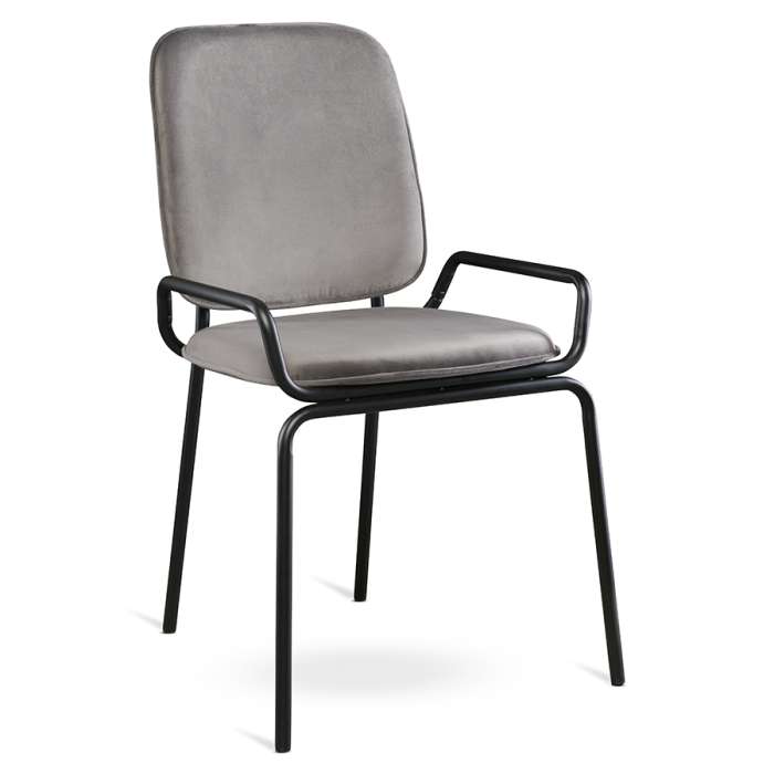 Стул ror, double frame, велюр, черный/серый LATITUDE RORCH2FRBKVLRGR