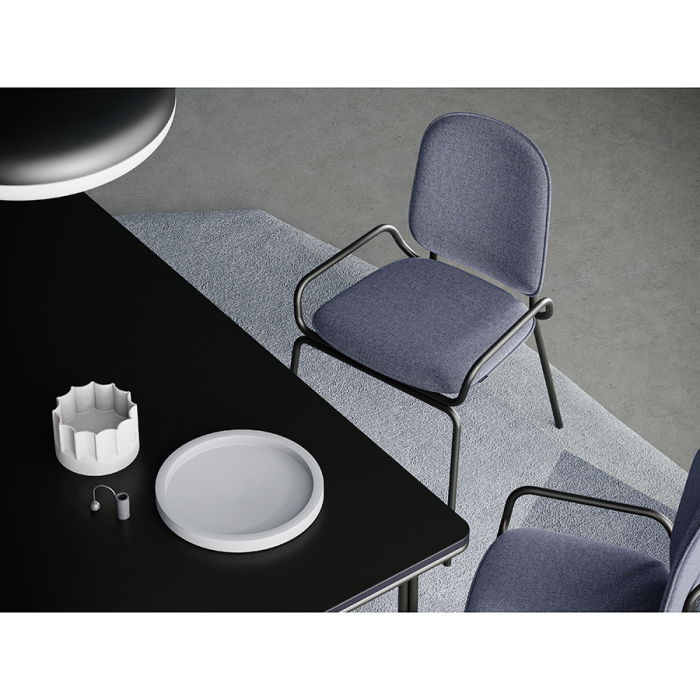 Стул ror, double frame, велюр, черный/серый LATITUDE RORCH2FRBKVLRGR