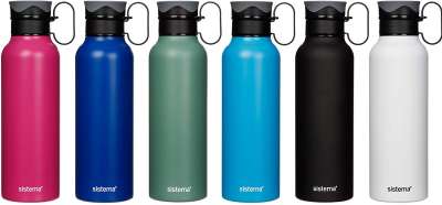 Стальная бутылка с петелькой 600мл SISTEMA HYDRATE 565