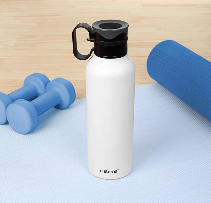 Стальная бутылка с петелькой 600мл SISTEMA HYDRATE 565