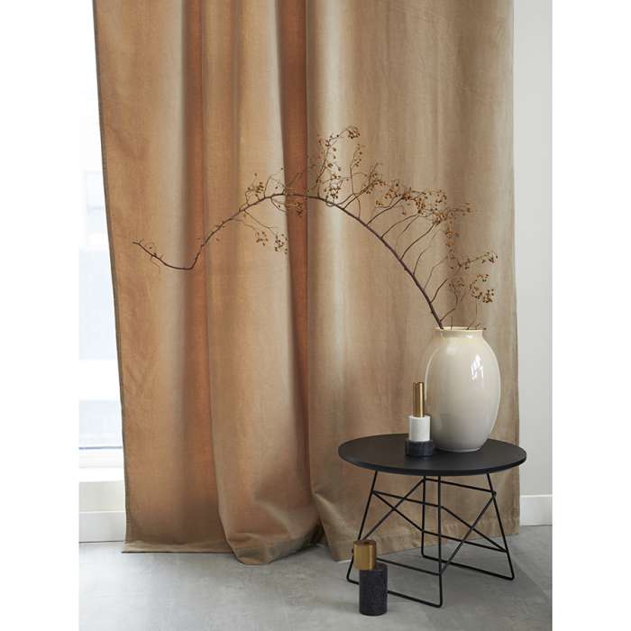 Штора из хлопкового бархата бежевого цвета из коллекции essential, 150х290 см Tkano TK23-CUR0009