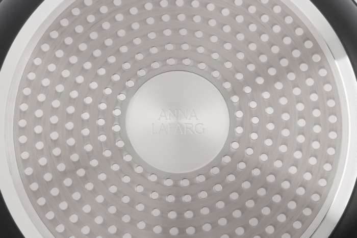 Сковорода, 24 см, с покрытием, алюминий, серо-черная, Robust ANNA LAFARG ANLAF-CNA1025-2