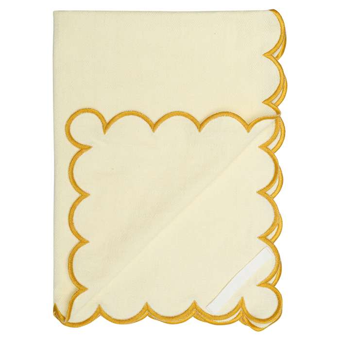 Набор кухонных полотенец с контрастным кантом горчичного цвета из коллекции trendy ruffles, 50х70 см Tkano TK25-TT0001