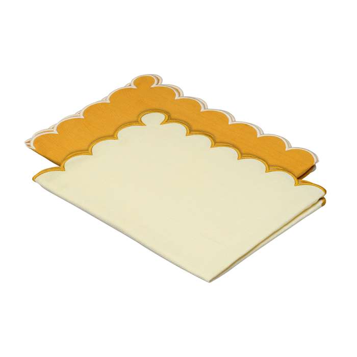 Набор кухонных полотенец с контрастным кантом горчичного цвета из коллекции trendy ruffles, 50х70 см Tkano TK25-TT0001