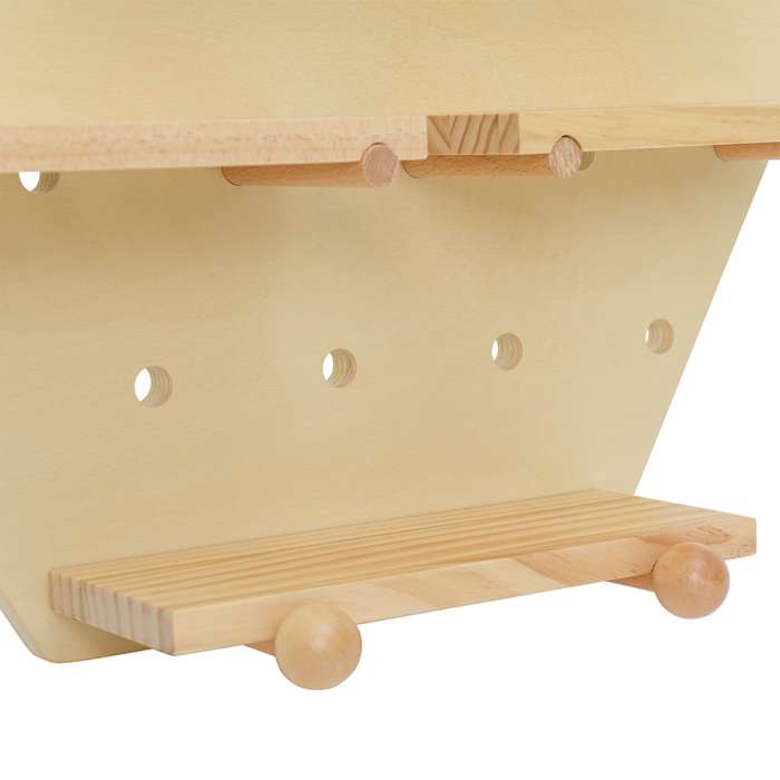 Полка настенная шестиугольная Shely, 43х50 см, светлое дерево BERG TL-BB-SFHG-NT-50