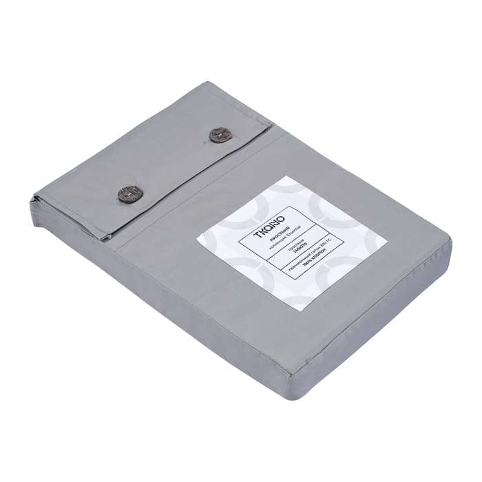 Простыня из премиального сатина светло-серого цвета из коллекции essential, 240х270 см Tkano TK25-SH0007