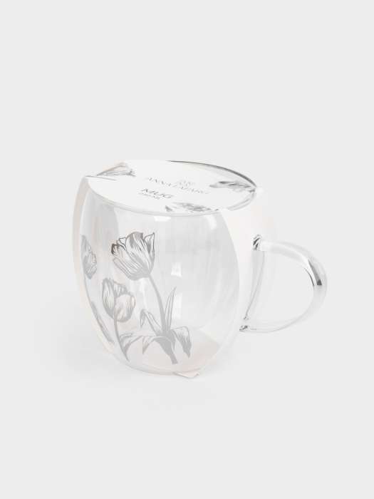 Кружка, 250 мл, стекло Б, Тюльпаны, Wind-deco ANNA LAFARG ANLAF-QL25-8