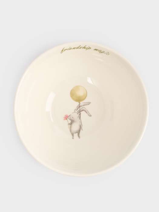 Набор посуды, детский, 1 перс, 3 пр, фарфор N, белый, Мишка и зайчик, Friendship  ANNA LAFARG ANLAF-SHMEI-1905-SET