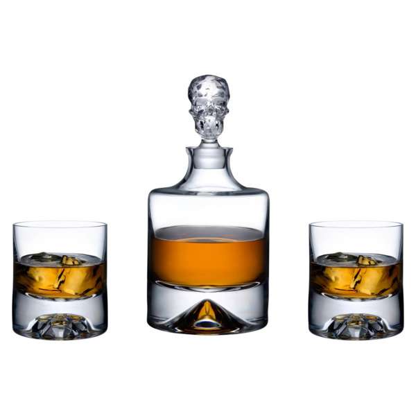 Набор из графина и 2 стаканов для виски Nude Glass Тень 1,25 л, 350 мл, хрусталь